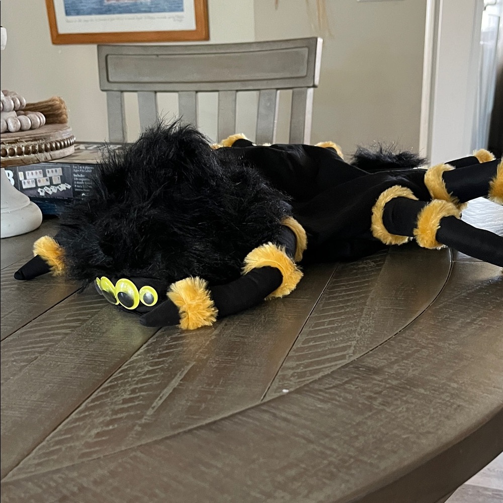Black and Yellow Plush Spider